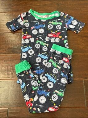 Little Sleepies Navy Monster Truck Madness Short sleeve Set
